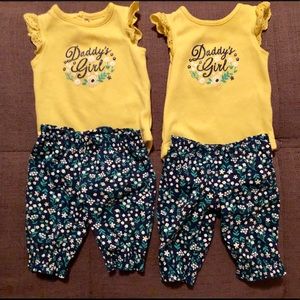 Newborn baby twin girl outfits